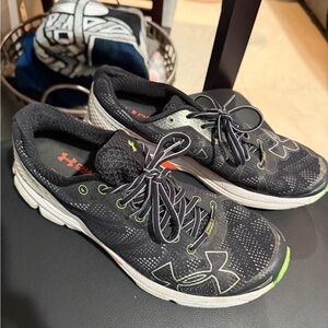 Under Armour Black and Lime Athletic Shoes